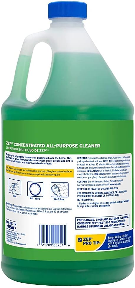 Zep All-Purpose Cleaner and Degreaser 128 oz ZU0567128 (Pack of 2) Cleans Almost Any Surface