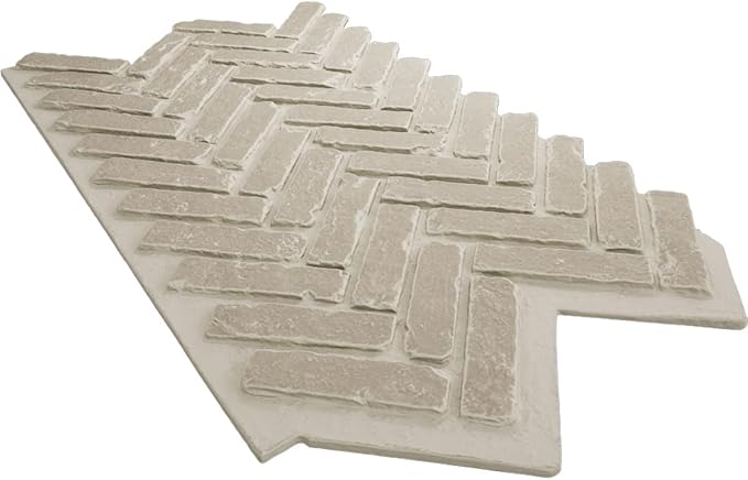 EverStone Herringbone Faux Brick Panel, 46 1/2"W x 25 1/4"H x 1"D, Antique