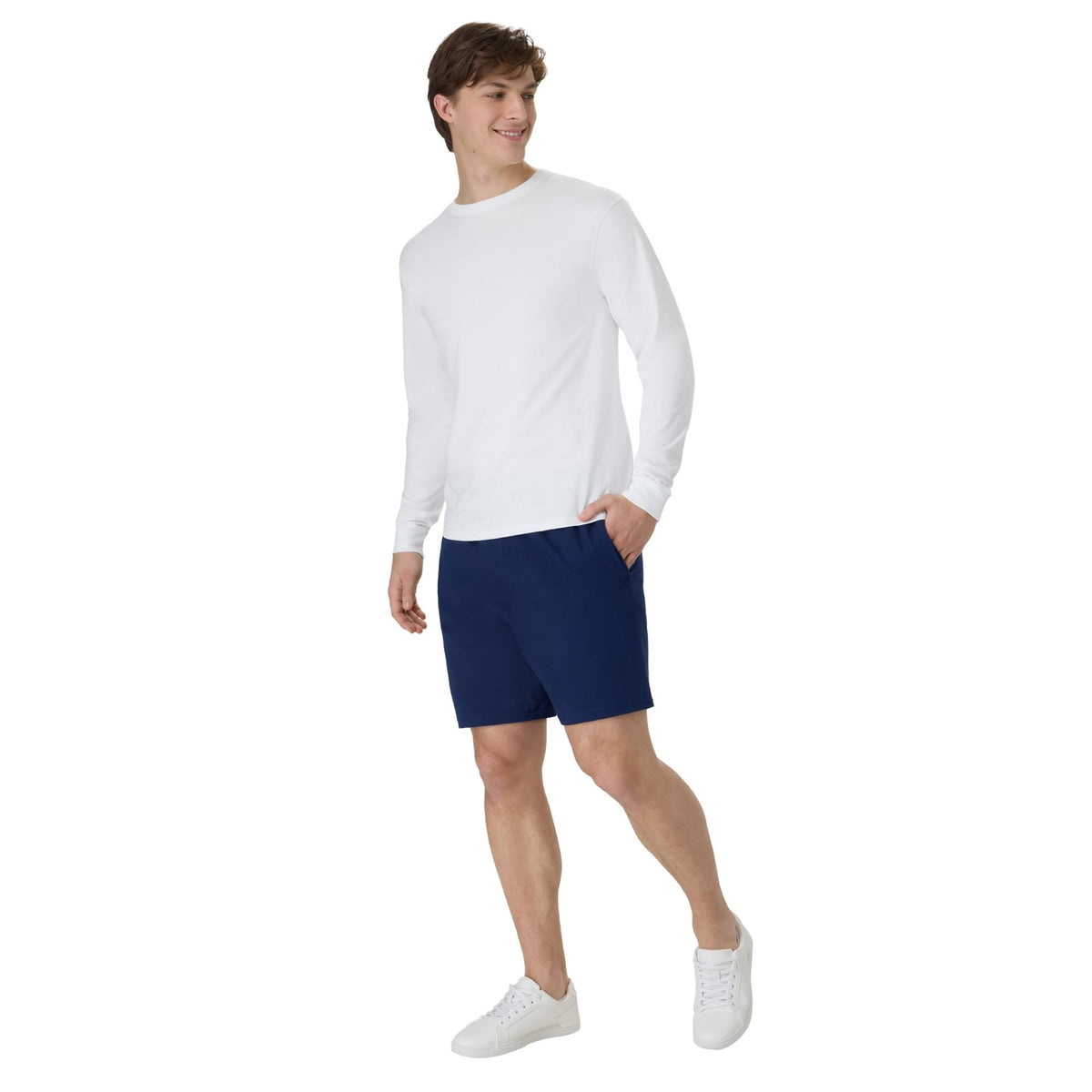 Hanes Mens Jersey Cotton With Pocket Workout-and-training-shorts, Navy, 3X-Large US