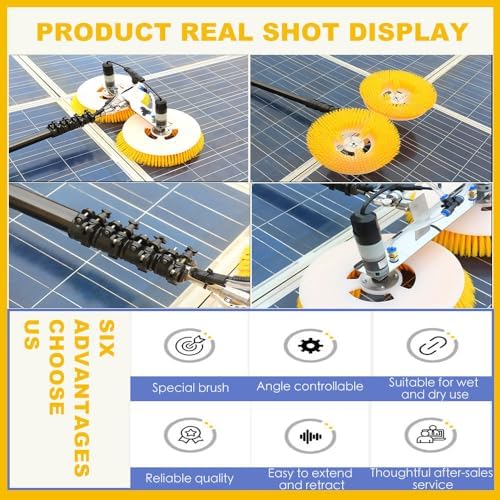 Professional Solar Panel Cleaning Brush Kit - Efficient Photovoltaic Roof Cleaner for Home & Commercial Use, Essential Solar Maintenance Tool for Optimal Performance
