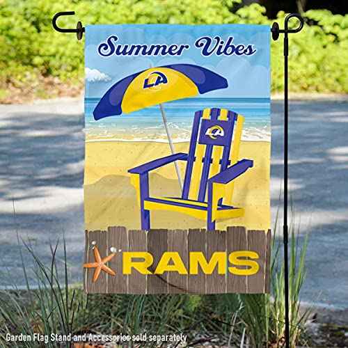 Los Angeles Rams Summer Decorative Seasonal Garden Flag Double Sided Banner