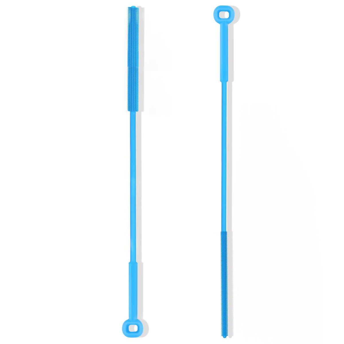 XANGNIER Silicone Straw Cleaner Brush,2 Pcs Reusable Extra Long Straw Cleaner Brush for Cleaning Plastic Metal Stainless Steel Glass Boba Clear Smoothie Travel Drinking Straws,Straw Cover