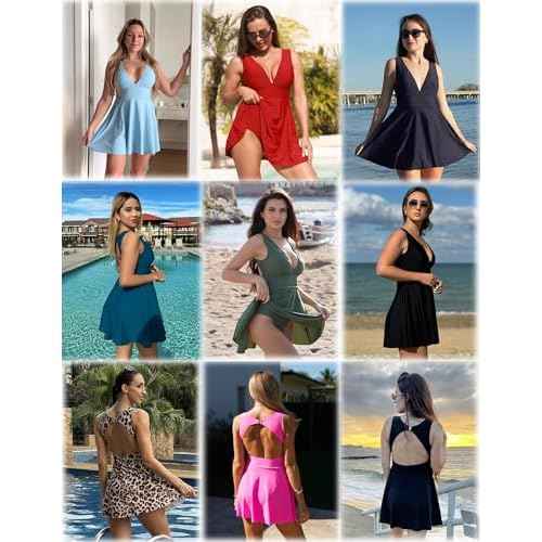 AI'MAGE Tummy Control Swimsuits for Women One Piece Swimdress 2025 Modest Bathing Suits Cutout Swim Suits Swimwear