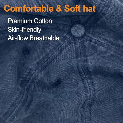 3 Packs Washed Plain Baseball Cap, Retro Adjustable Unstructured Cotton Dad Hats Gift for Men/Women
