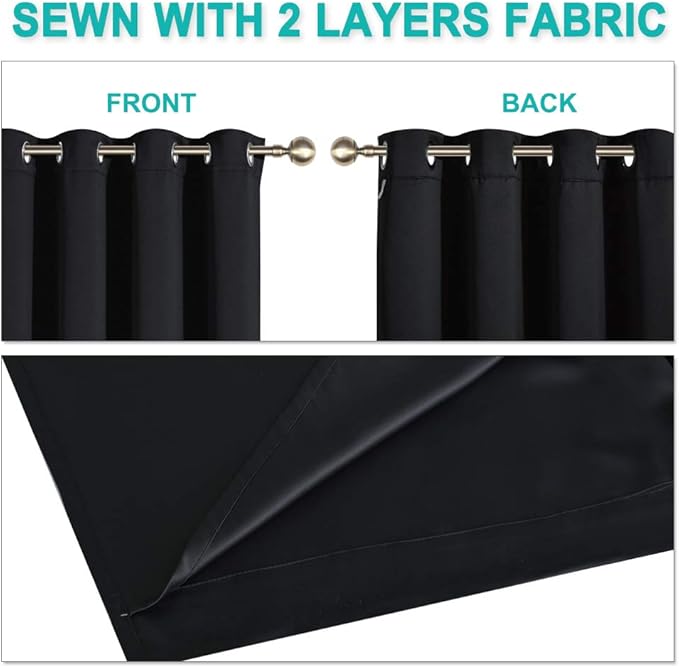 NICETOWN Extra Long Truly Blackout Drapes
