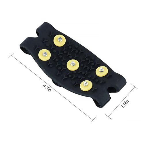 Kids Silicone ICE CRAMPONS – Anti-Slip 5 Spikes for Footwear, Traction Grips for Walking, Hiking, Snow, and ICE Adventures