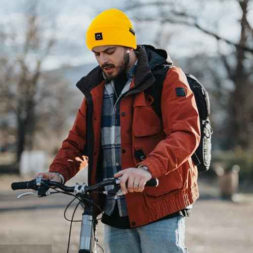 American Trends Beanie for Men Women Soft Winter Beanie Hat Cute Smiley Face Knit Hat Warm SmileyWorld¢ç