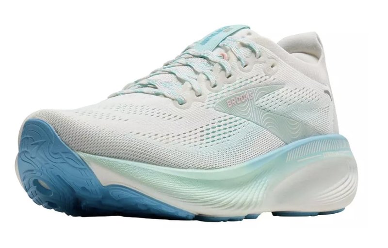 Brooks Women’s Adrenaline GTS 25 Supportive Running & Walking Shoe, White/Sea/Aqua, 8.5