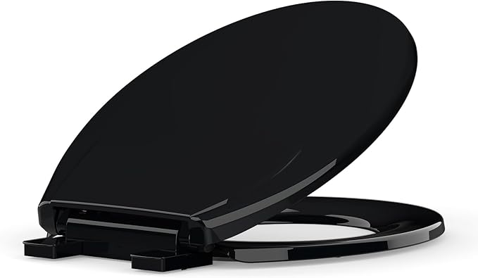Quiet Slow-Close Commercial Toilet Seat 17" Round – Secure Lock, Quick-Release Hinges, Durable Mark-Resistant PP, Easy Install & Clean, Non-Slip, Ideal for Business Restrooms – Color: 17"