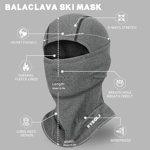 Balaclava Ski Mask for Men Cold Weather,Winter Thermal Face Mask Women for Snowboarding Motorcycle Cycling