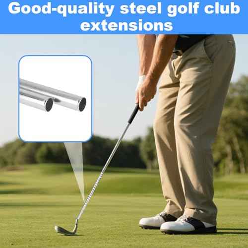 2pcs Golf Club Extensions, Golf Club Extensions Steel Shaft Putter Length Adjustment Tool Sport Equipment Repair and Replacement Parts