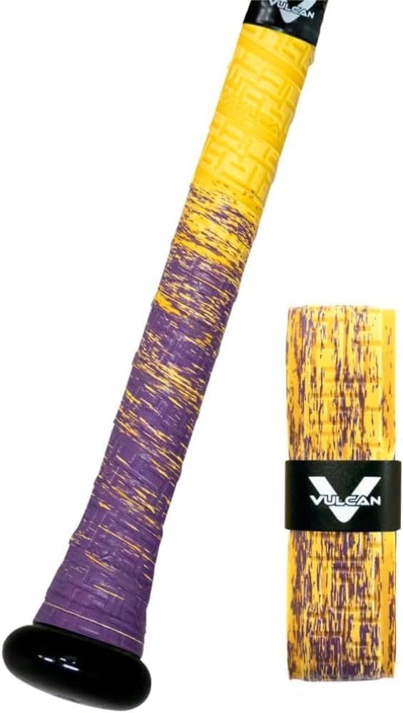 Vulcan Bat Grip - 0.50mm, 1.00mm, 1.75mm | Enhance Baseball/Softball Performance | Multiple Colors Available