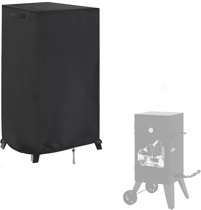 Smoker Cover for Royal-Gourme-t SE2805 28-Inch Analog Electric Smoker, Waterproof Outdoor BBQ Electric Smoker Cover - 21" L x 20" W x 33" H