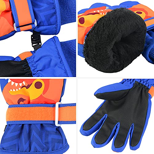 American Trends Kids Waterproof Winter Gloves Warm Snow Gloves Boys Girls Ski Gloves Toddler Mittens Windproof