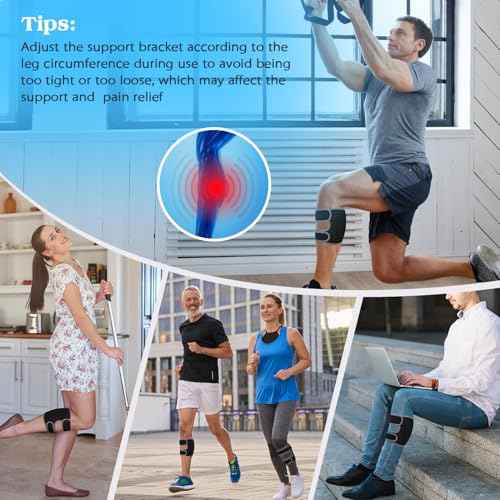 Sciatica Pain Relief Devices Brace, Sciatic Nerve Brace with Adjustable Pressure Pads Targeted Lower Back & Leg Compression for Sciatic Pain, Sciatic Ease Calf Support for Unisex Men Women - Grey