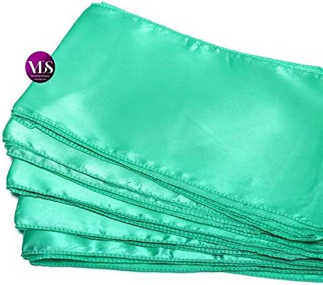 VDS Satin Chair Sashes Chair Cover Back Tie Sateen Bows Ribbon for Wedding Birthday Graduation Engagement Ceremony Event Party Banquet Venue Hotel All Dining Chair Decoration (150PC) (Mint)