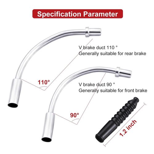 Bicycle V-Brake Pipe V Brake Elbow with Rubber Sleeve Bicycle Parts - Bike V Brake Noodles Cable Flexible brake elbow Bicycle brake drape Elbow cable protector