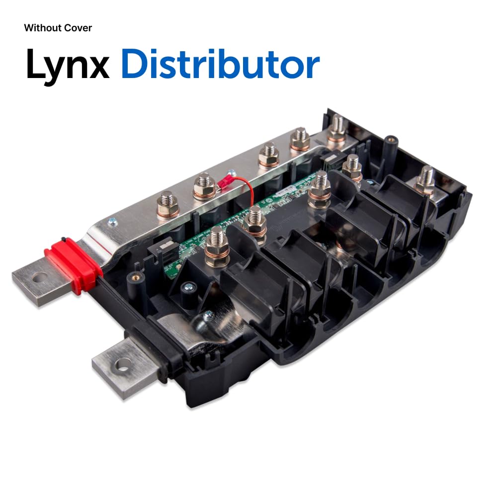 Victron Energy Lynx Distributor - Modular M10 DC Bus Bar with 4 Built-In Fuses | Reliable Power Distribution