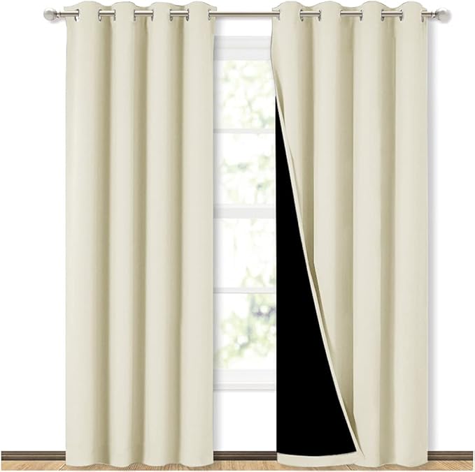 NICETOWN Living Room Completely Shaded Draperies, Privacy Protection & Noise
