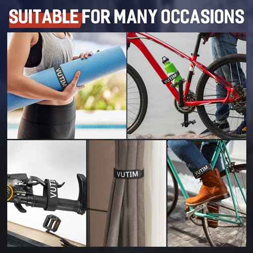 4PCS Bike Rack Strap, Bike Rack Accessory, Adjustable Bike Wheel Stabilizer Strap, Non-Slip Fixed Bike Wheel, Suitable for Camping Equipment, Yoga Mats, Binding Sport Bottle Bicycles, Curtains
