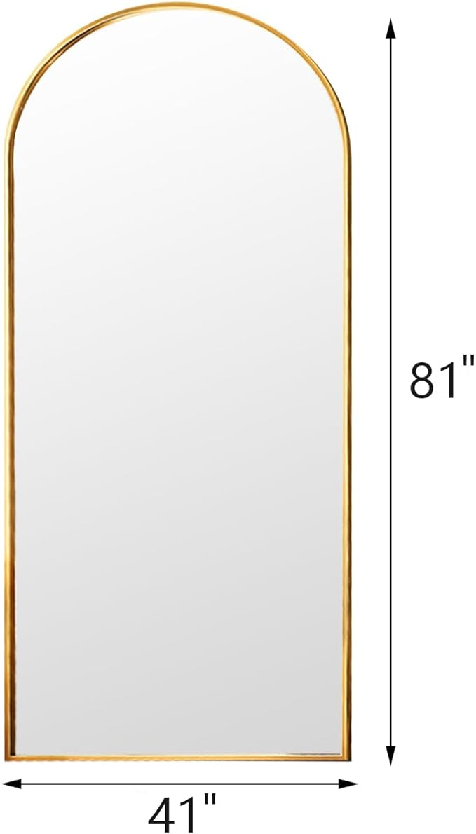 Rowjut Floor Full Length Mirror, Arched Mirrors Full Length 81"x41"