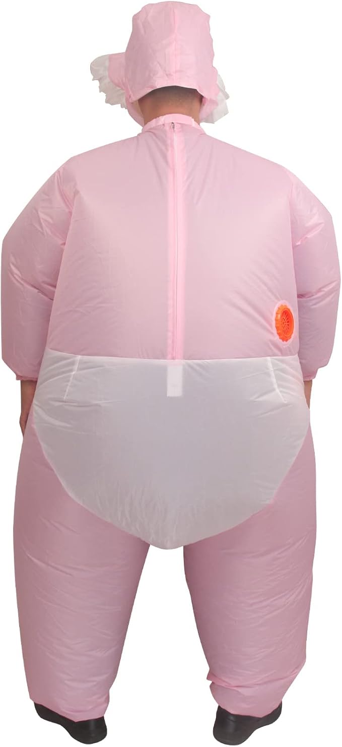 IRETG Inflatable Baby Costume for Adults Funny Blow Up Costume for Baby Shower Gender Reveal Party
