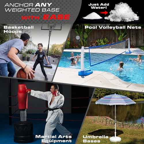 GoSports Sand Gel Weighted Base Filler for Indoor/Outdoor Basketball Hoops, Umbrella Bases, & More - 16 oz, Just Add Water