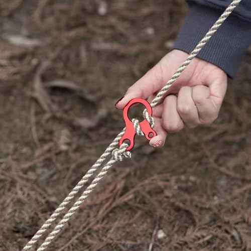20Pcs Guyline Wind Rope Buckle Aluminum Alloy Guyline Cord Adjuster Tent Tensioners Rope Adjuster Tent Rope Adjusters for Tent Camping Hiking Outdoor Activity