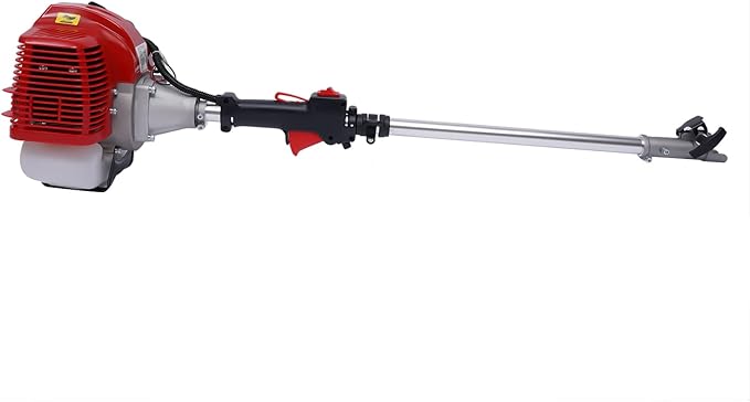 Handheld Sweeper 52CC 2 Stroke Gasoline Power Sweeper Outdoor Sweeping Broom 2.3HP Walk Behind Sweeper Cleaner 23.5'' Turf Lawns Driveway Grass Sweeping Cleaning Tool