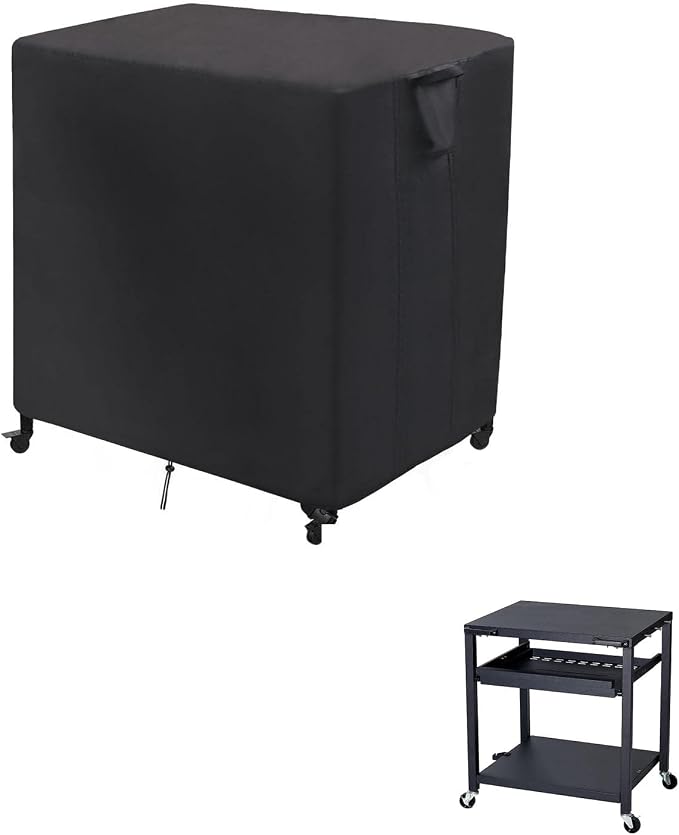 Outdoor Prep Cart Cover for Nuuk Pizza Oven Table,Patio Grill Table Covers for Movable Dining Cart Tables,Waterproof Outdoor Cart Cover - 32 X 26 X 33 Inch
