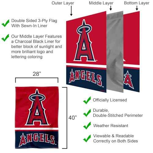Los Angeles Angels Double Sided House Flag