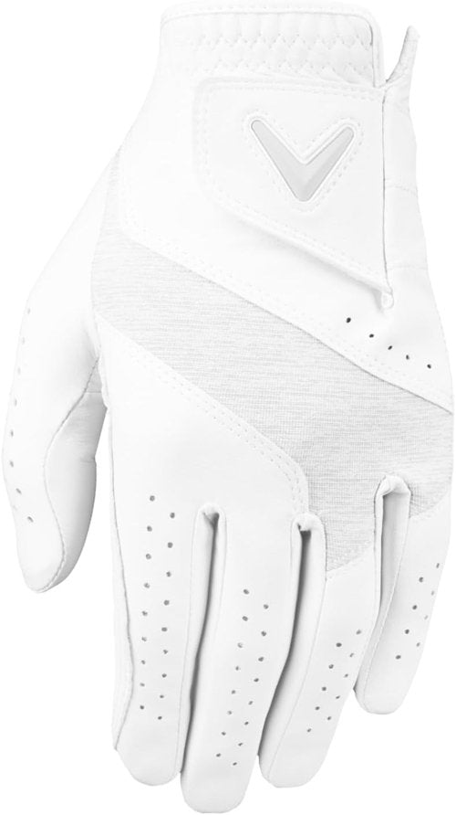 Callaway Golf Fusion Glove - Premium Comfort & Grip for Enhanced Performance | Right Handed, White