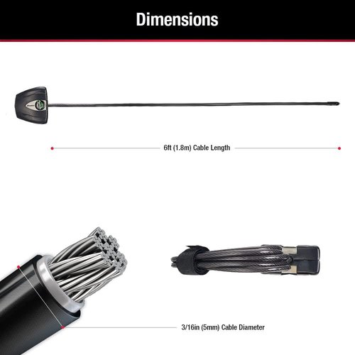 Master Lock Black Python Steel Cable Lock - Heavy Duty Anti-Theft Locking Cable for Trail Cameras & Kayaks | 2 Pack, 8417T