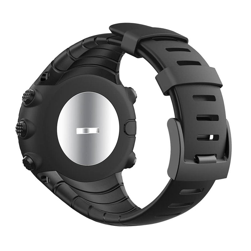 SENCATO Watch Bands Compatible with Suunto Core, Classic Soft Rubber Replacement Wrist Strap for Suunto Core Smart Watch（A/B Style Available Select） Black