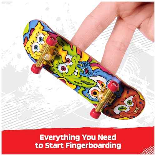 TECH DECK, Spongebob Sk8shop Fingerboard Bonus Pack, Collectible and Customizable Mini Skateboards, Kids Toys for Ages 6 and up