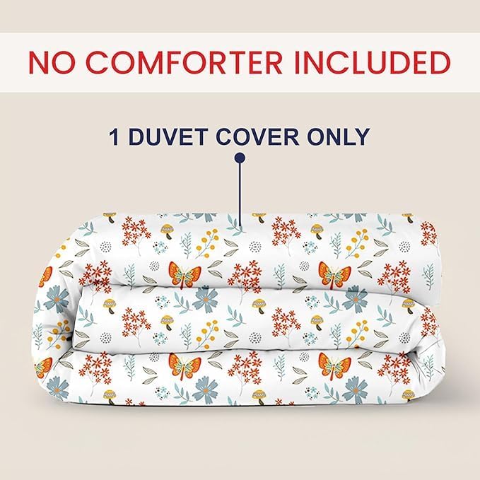 Kotton Culture 1 Pc King Size Duvet Cover Only -100% Egyptian Cotton Sateen 600 Thread Count Ultra Soft Premium Durable Comforter Cover Zipper Closure & Corner Ties (Rain Forest, King 102"x94")