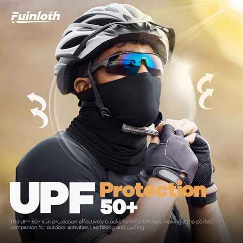Fuinloth Neck Gaiter, 6 Pack Cooling UV Protection Bandana Buff Face Mask Gator Scarf for Men Women