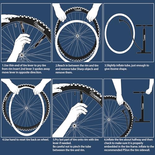 YUNSCM 2-PCS 26" Bike Tubes 26x1 3/8 AV Schrader Valve 26" Bicycle Tubes Compatible with 26x1 3-8 26 x 1 3/8 Bike Bicycle Tire Tubes