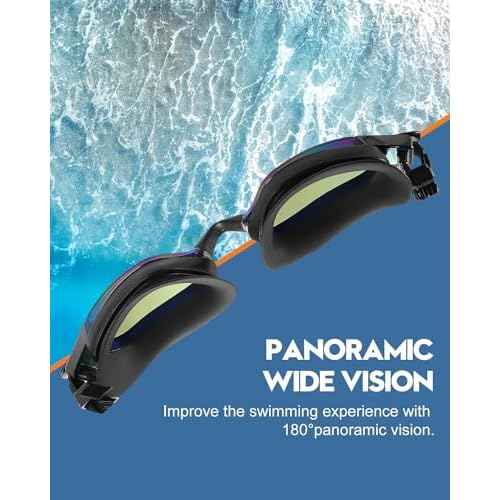 Aegend Swim Goggles, Swimming Goggles with Upgraded Anti-Fog Technology, No Leaking Soft Silicone For Adult Women Men Youth