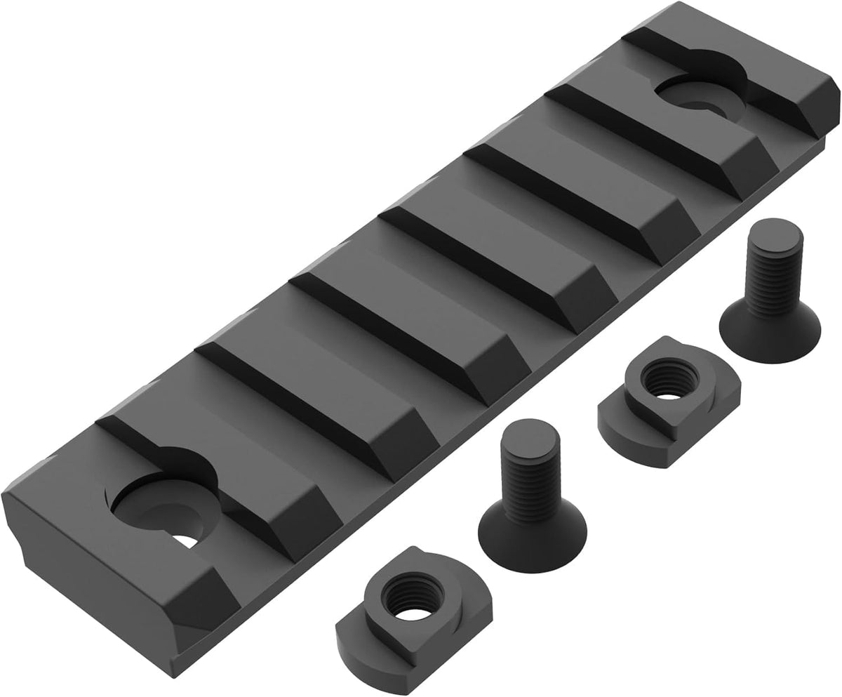 TPO Aluminum Mlok Picatinny Rail Mount - Includes T-Nuts, Screws & Hex Wrench for Easy Installation