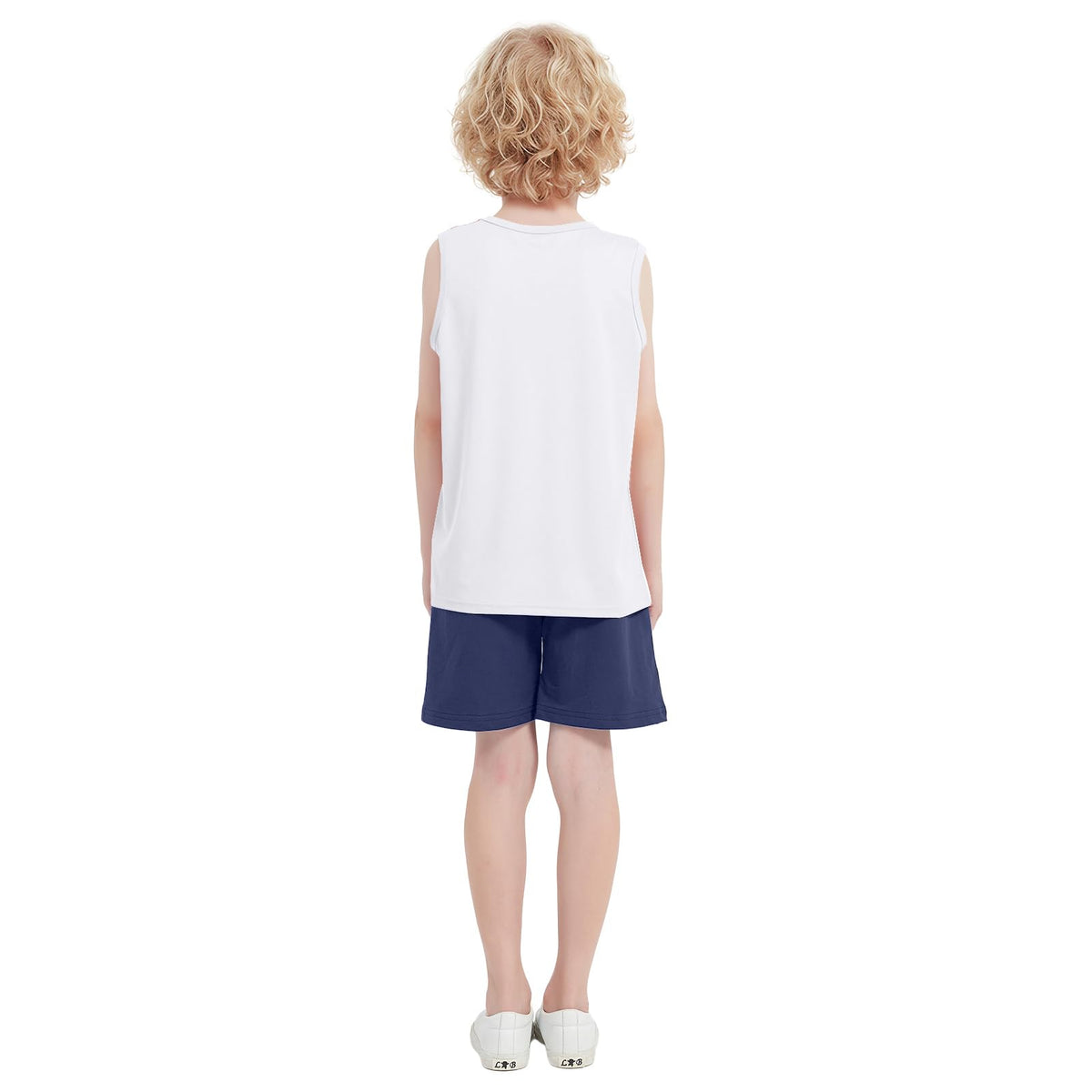 Fulmenax 4 Pack Boys/Toddler French Terry Cotton Shorts with Drawstring for Kids Summer Athletic Casual Short Elastic Waist