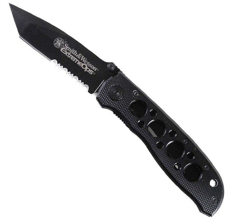 Smith & Wesson unisex adult Clam Smith Wesson Extreme Ops Tanto 40Ser 4 1In Clm, Black, One Size US
