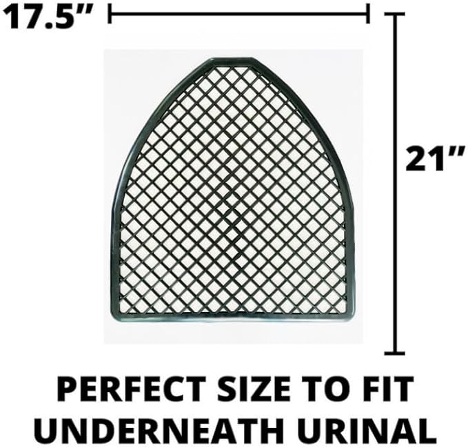 Urinal Mats (6,12,24 Pack) - Bathroom Urinal Mat for Floor - Black Commercial Splash Mats for Men's Restroom (24, Black)