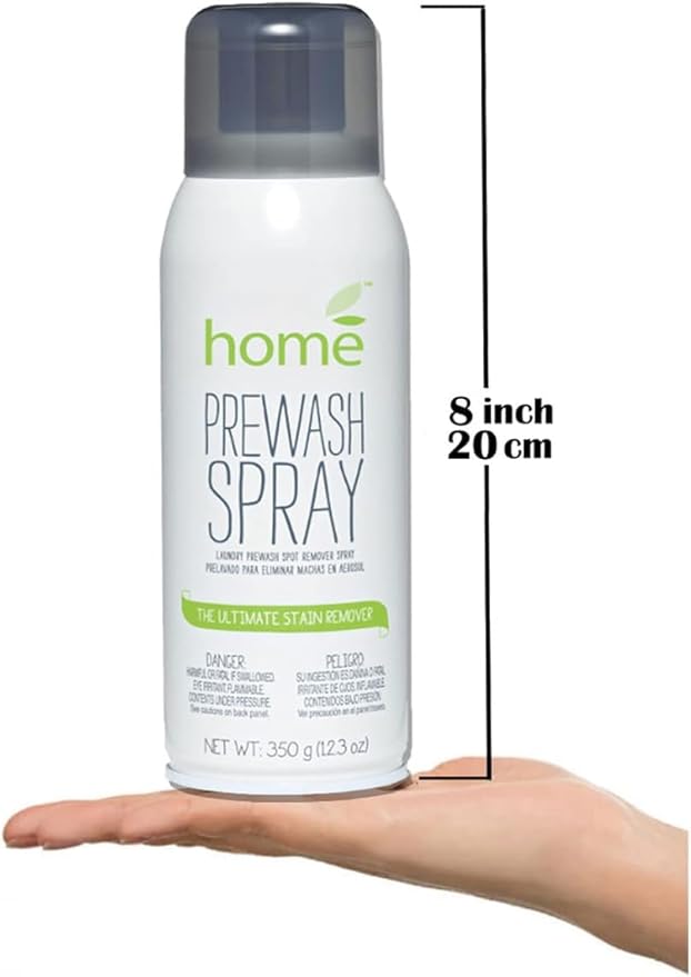 Laundry Prewash Spray Aerosol 24.6 Oz,Powerful Ultimate Tough Stain Remover for Favorite Color-Fast Fabric & White Shirts/Clothes w/o Scrub/Soak,Get Rid of Grease/Ink/More w. Right Amount Controlled