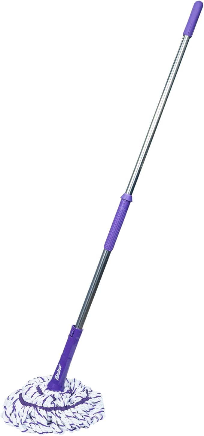 Fabuloso Twist Mop ?€? Self Wringing Mop with Non-Scratch Scrubber and Removable Washable Head for Floor Cleaning