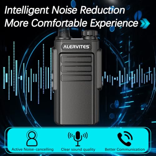 Walkie Talkies Long Range for Adults,Rechargeable UHF Handheld Strong Encrypted Handheld Two Way Radios Walky Talky with Noise Reduction,VOX and USB-C Charger for Camping Hiking Hotel,2Pack