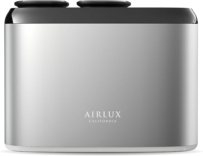 Mars 100 Scent Diffuser, Elixair 3X Cold Air Essential Oil Diffuser for 1000 sq ft Home, Commercial Spaces, Office, Bathroom, Living Room Decor, Dual 50ml Tanks, Battery Powered (Silver)