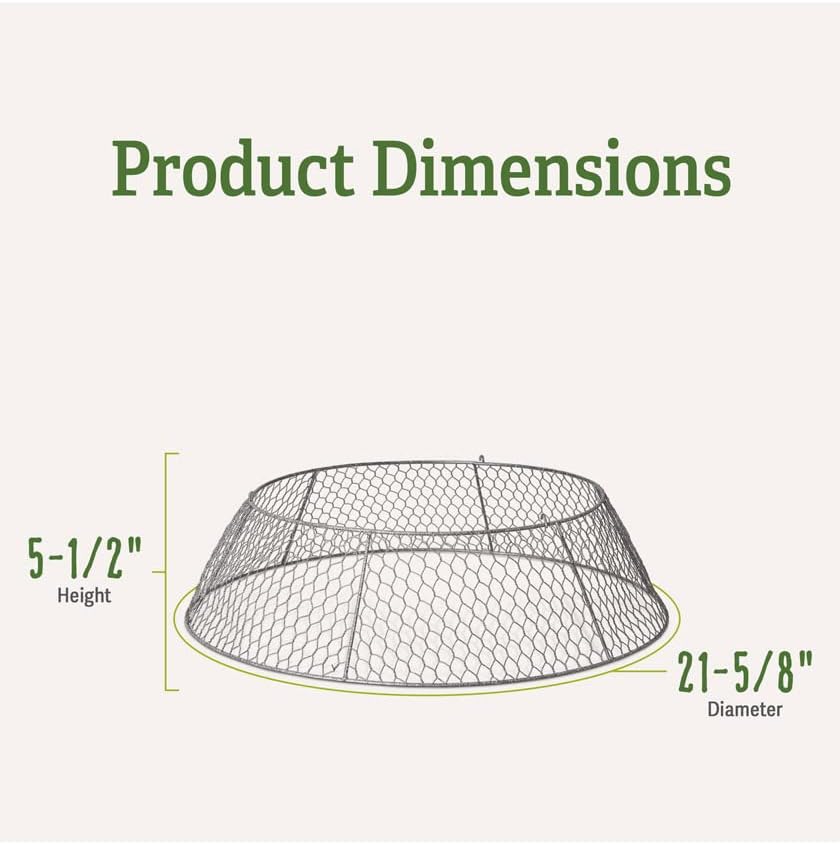 Gardener’s Supply Company Sturdy Chicken Wire Cloche Plant Protector Extension | Adds Broader Area Coverage Protection for Tall Plants Vegetables & Seedlings | (Cloche Extension Only)
