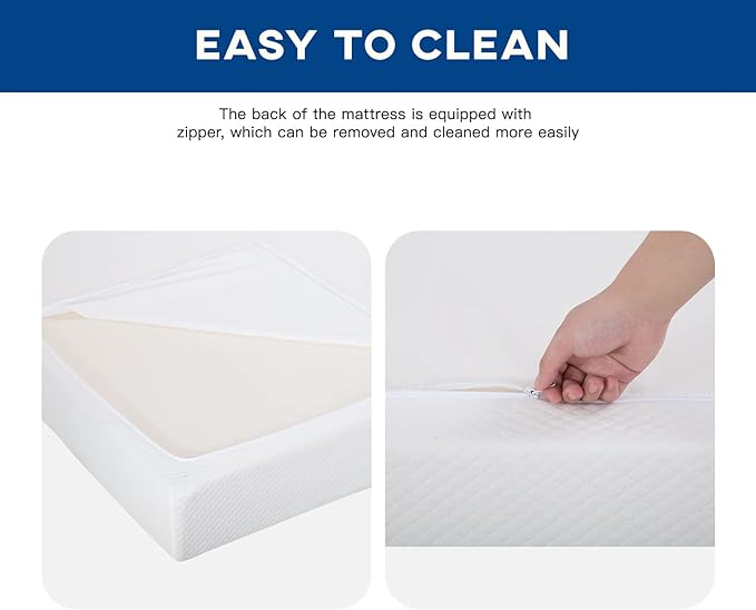 FDW Full Mattress 6 inch Gel Memory Foam Mattress for Cool Sleep & Pressure Relief, Medium Firm Mattresses CertiPUR-US Certified/Bed-in-a-Box/Pressure Relieving
