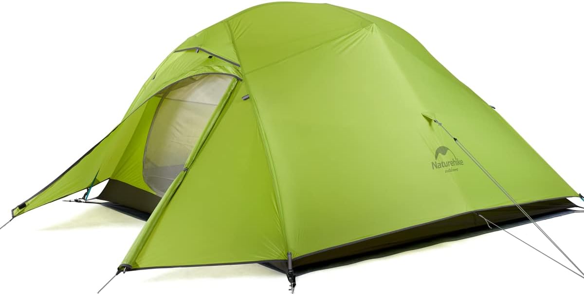 Naturehike Cloud-Up 3 Person Lightweight Backpacking Tent with Footprint - 3 Season Free Standing Dome Camping Hiking Waterproof Backpack Tents
